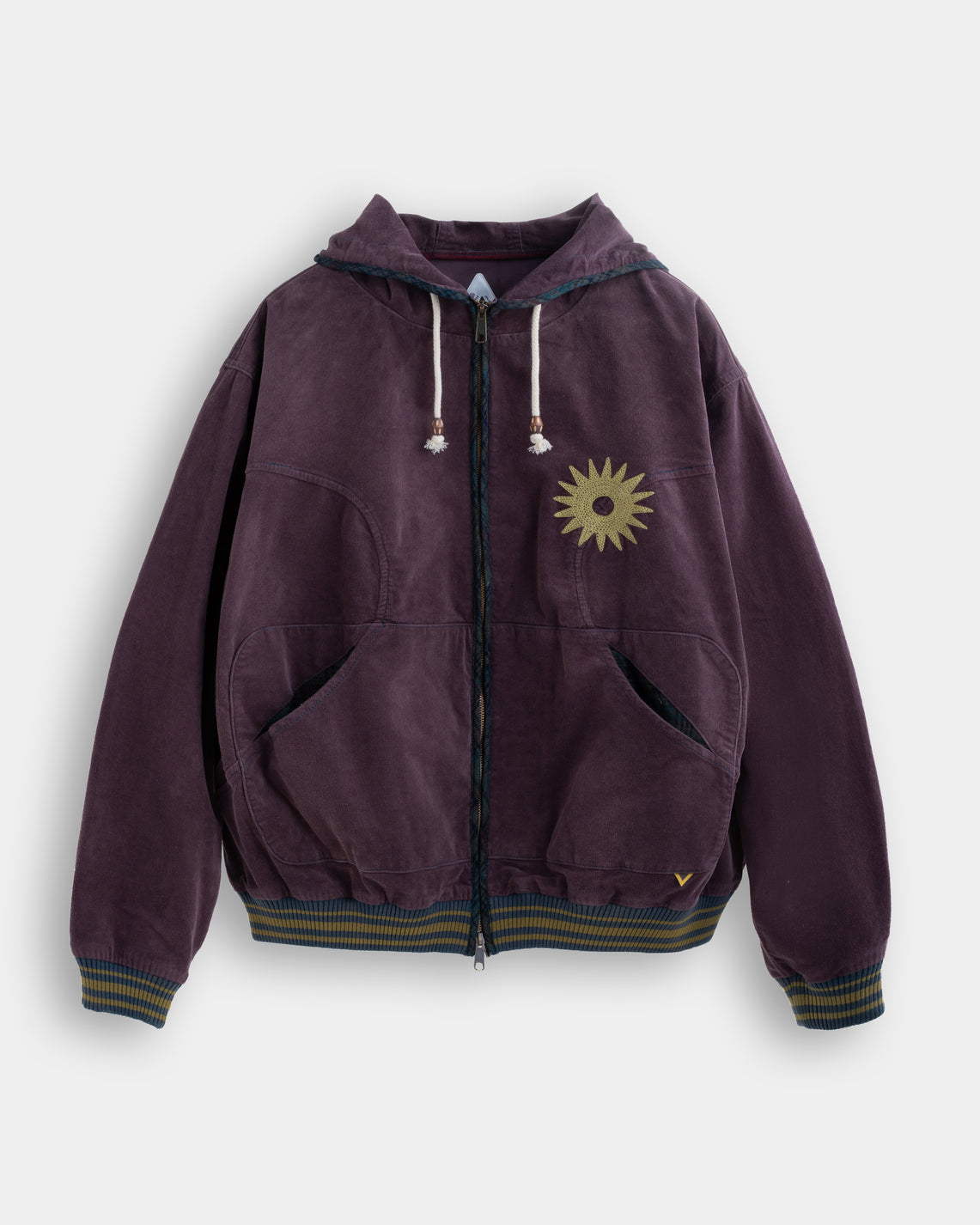 CORDUROY HOODED ZIP JACKET