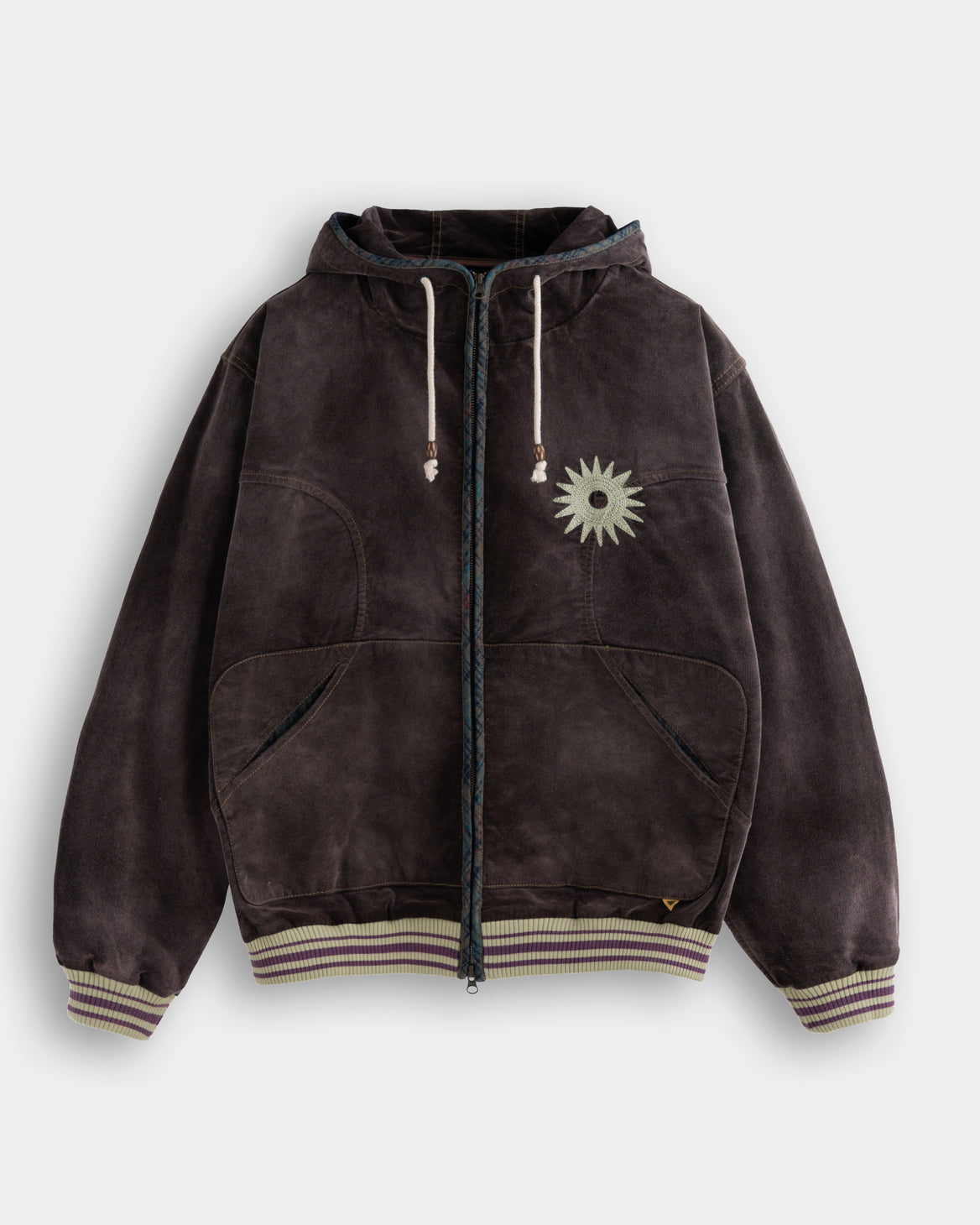 CORDUROY HOODED ZIP JACKET