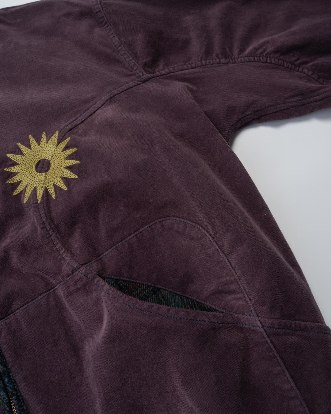 CORDUROY HOODED ZIP JACKET