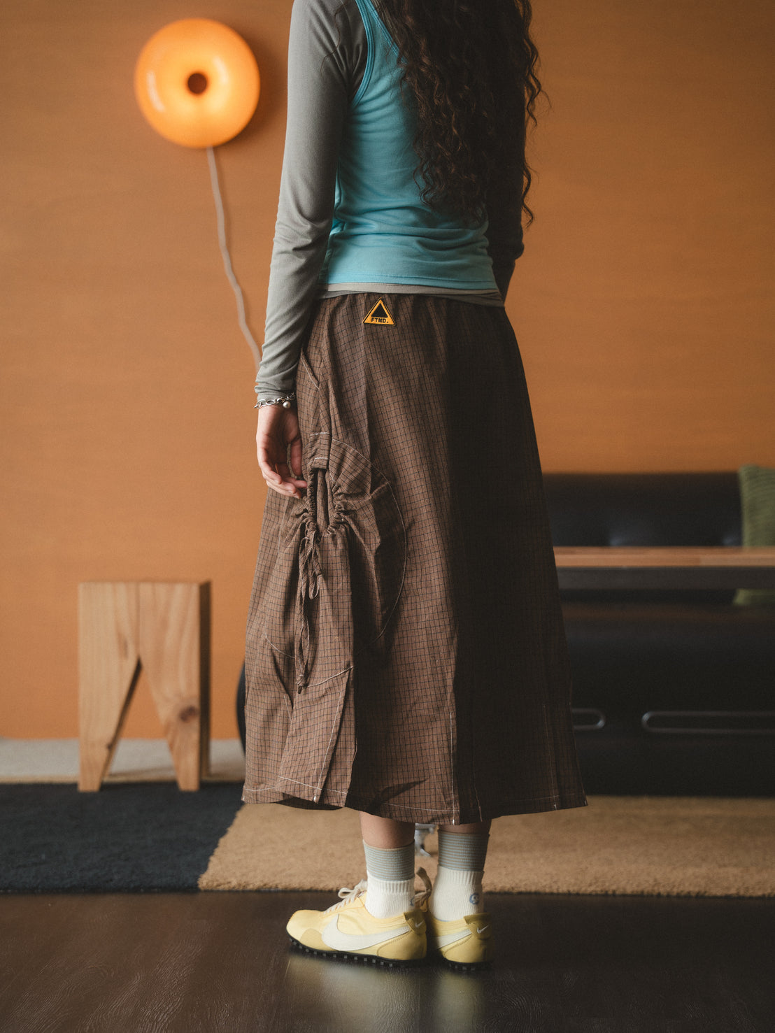 DRAWSTRING POCKET SKIRT