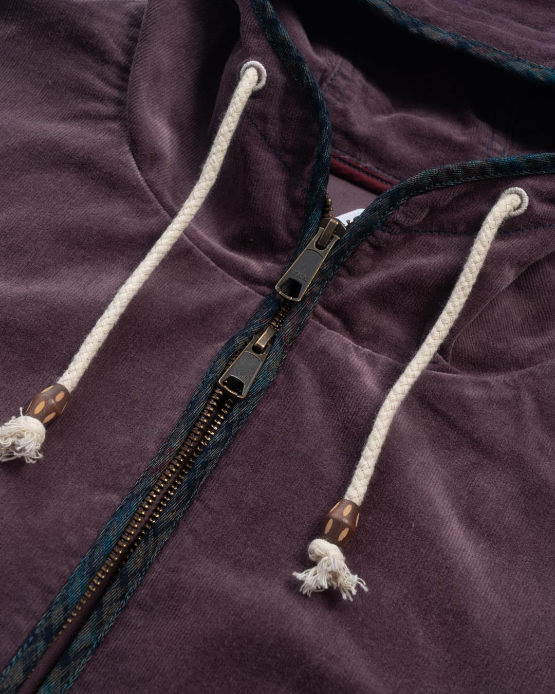 CORDUROY HOODED ZIP JACKET
