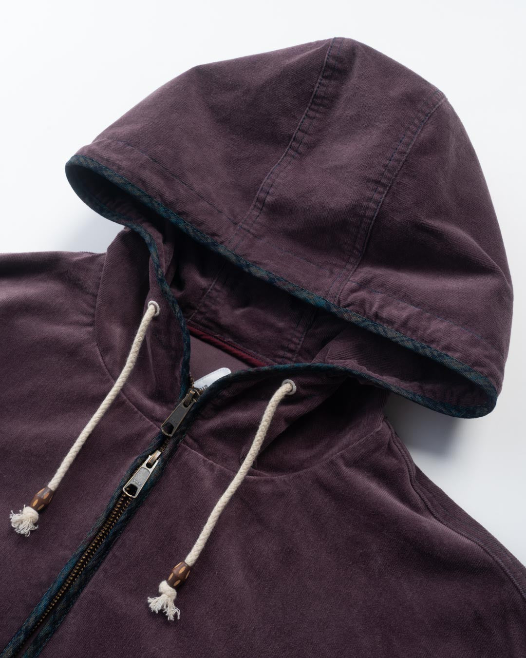 CORDUROY HOODED ZIP JACKET