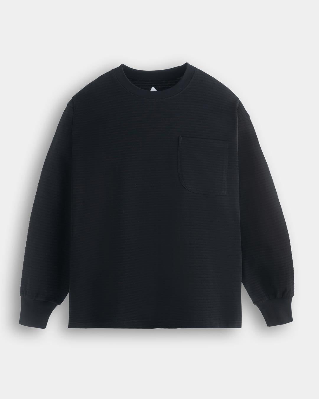 TEXTURED STRIPED L/S TEE