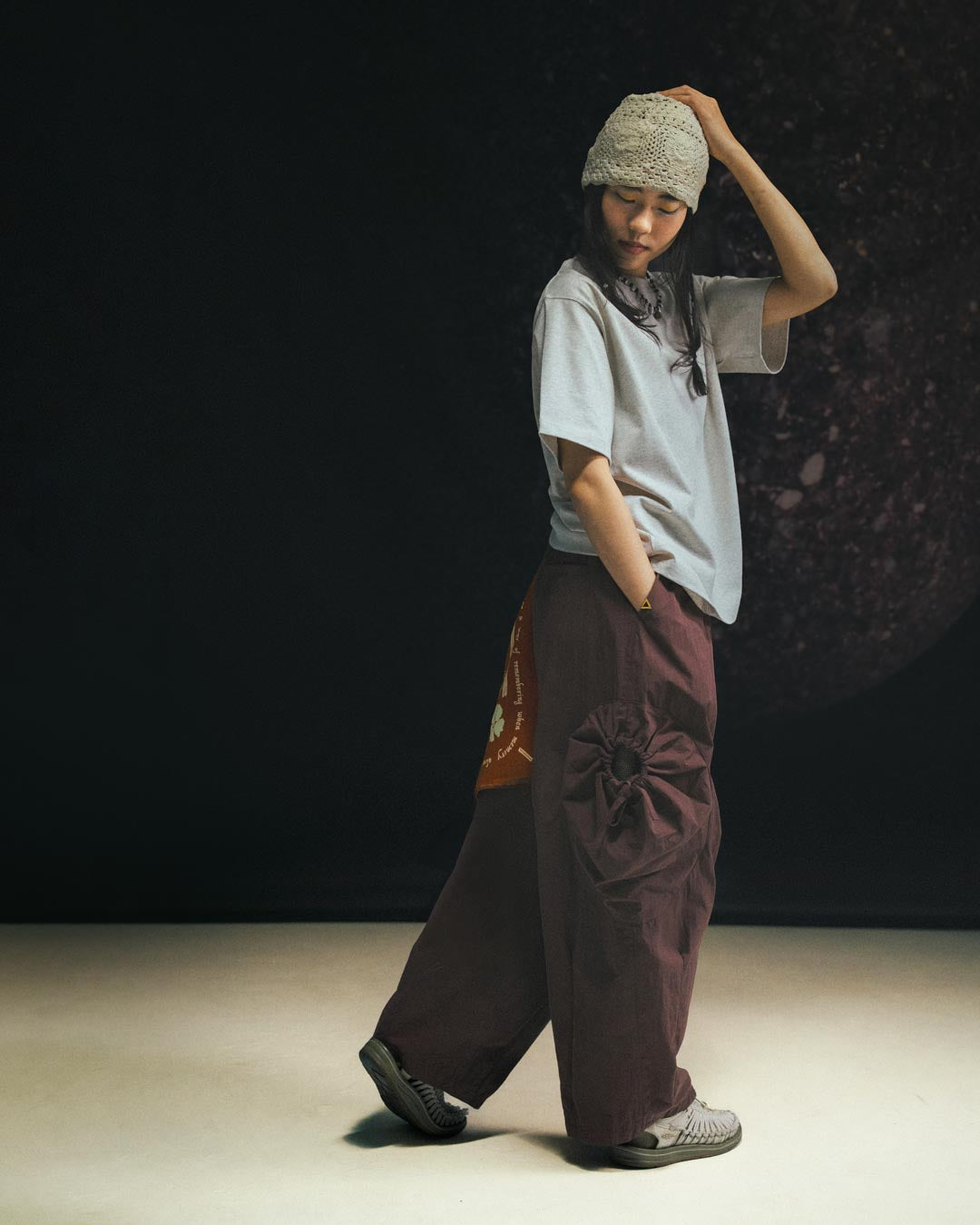 DRAWSTRING POCKET OVER PANTS