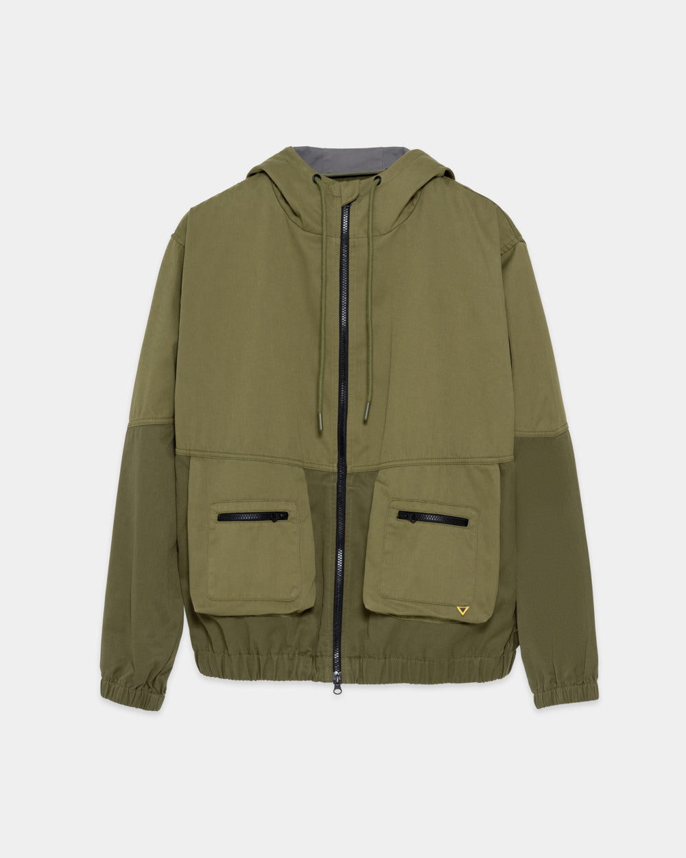 TWO-TONE HOODED JACKET