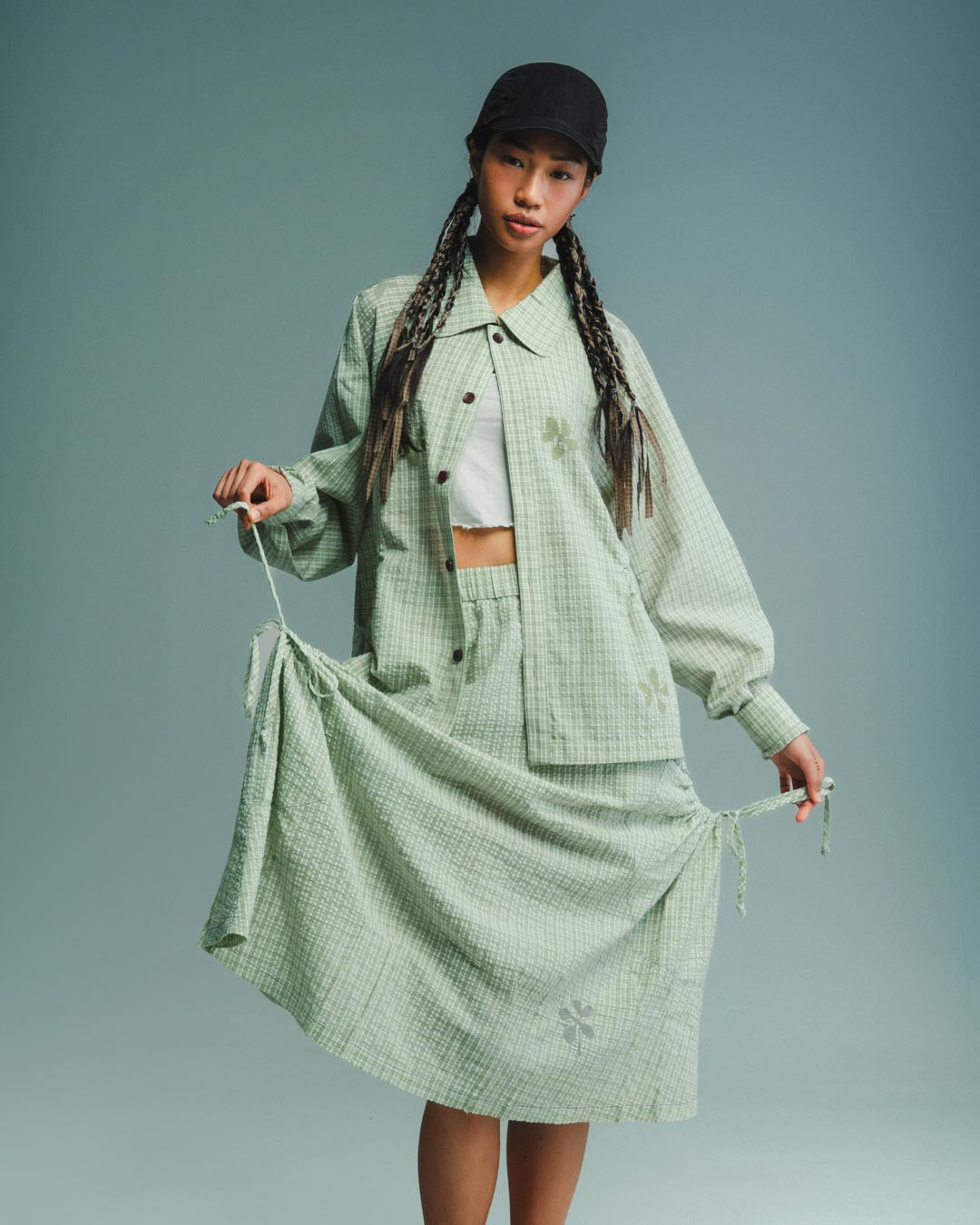 SEERSUCKER POCKET SKIRT