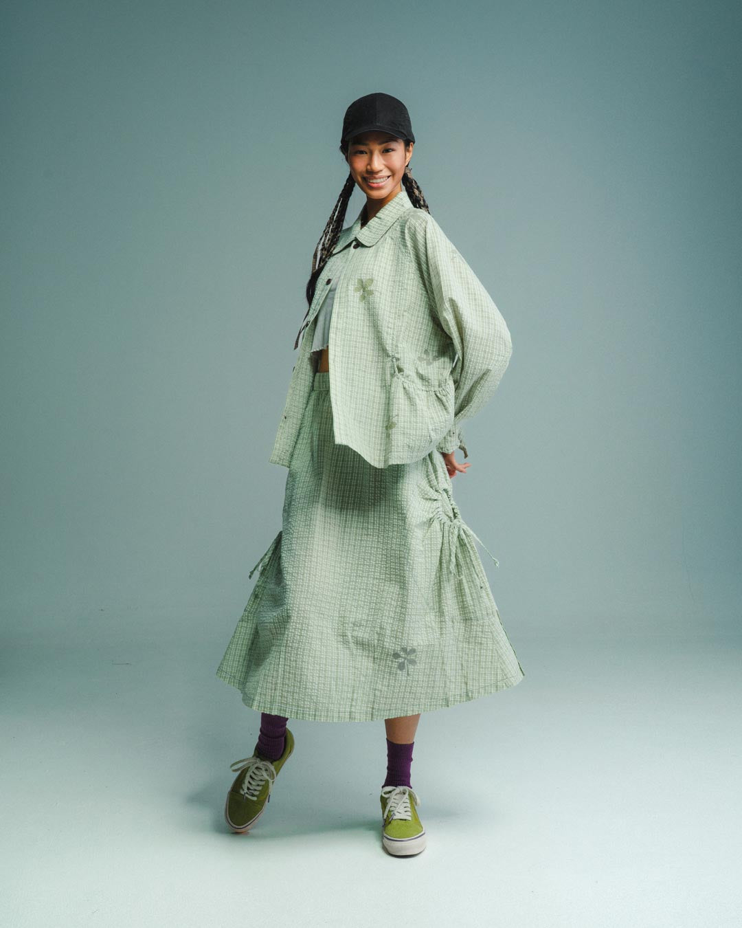 SEERSUCKER POCKET SKIRT