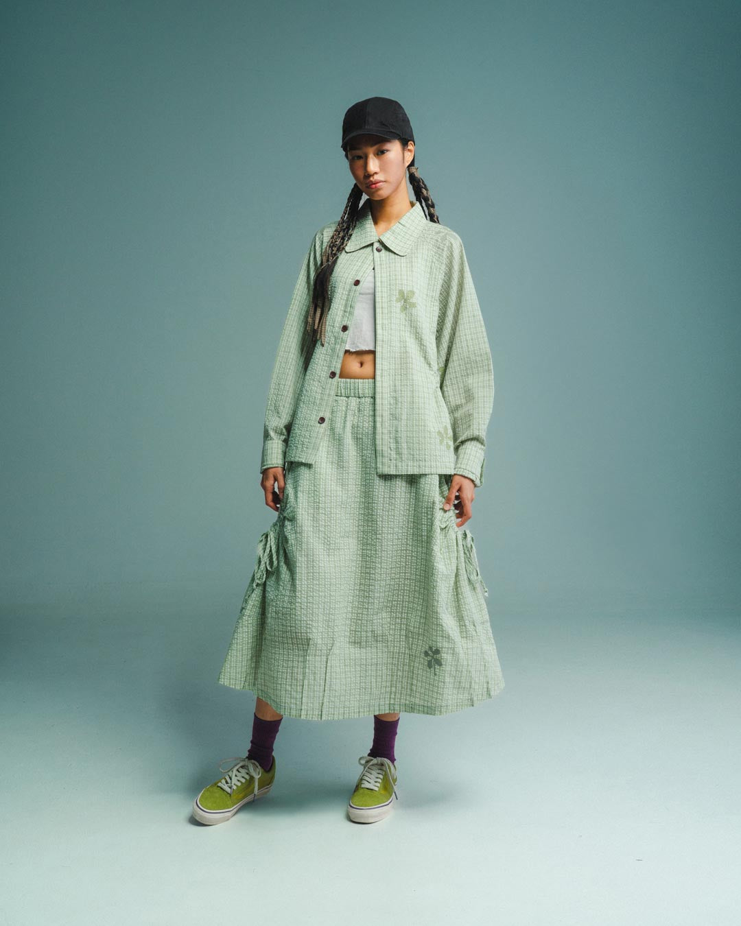 SEERSUCKER POCKET SKIRT