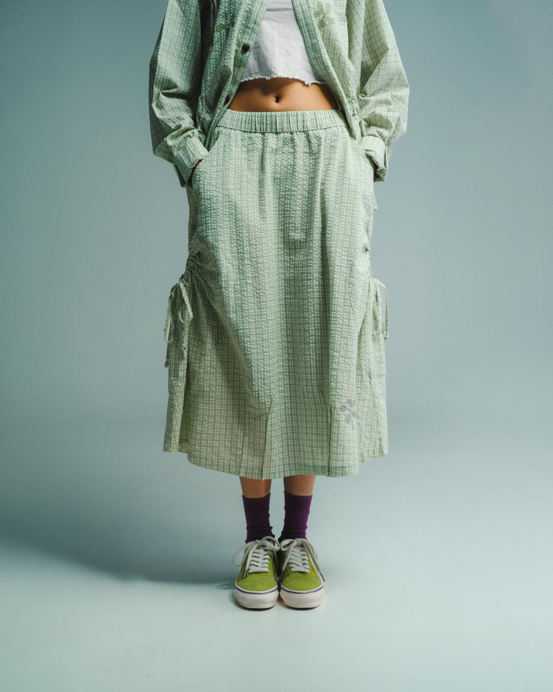 SEERSUCKER POCKET SKIRT