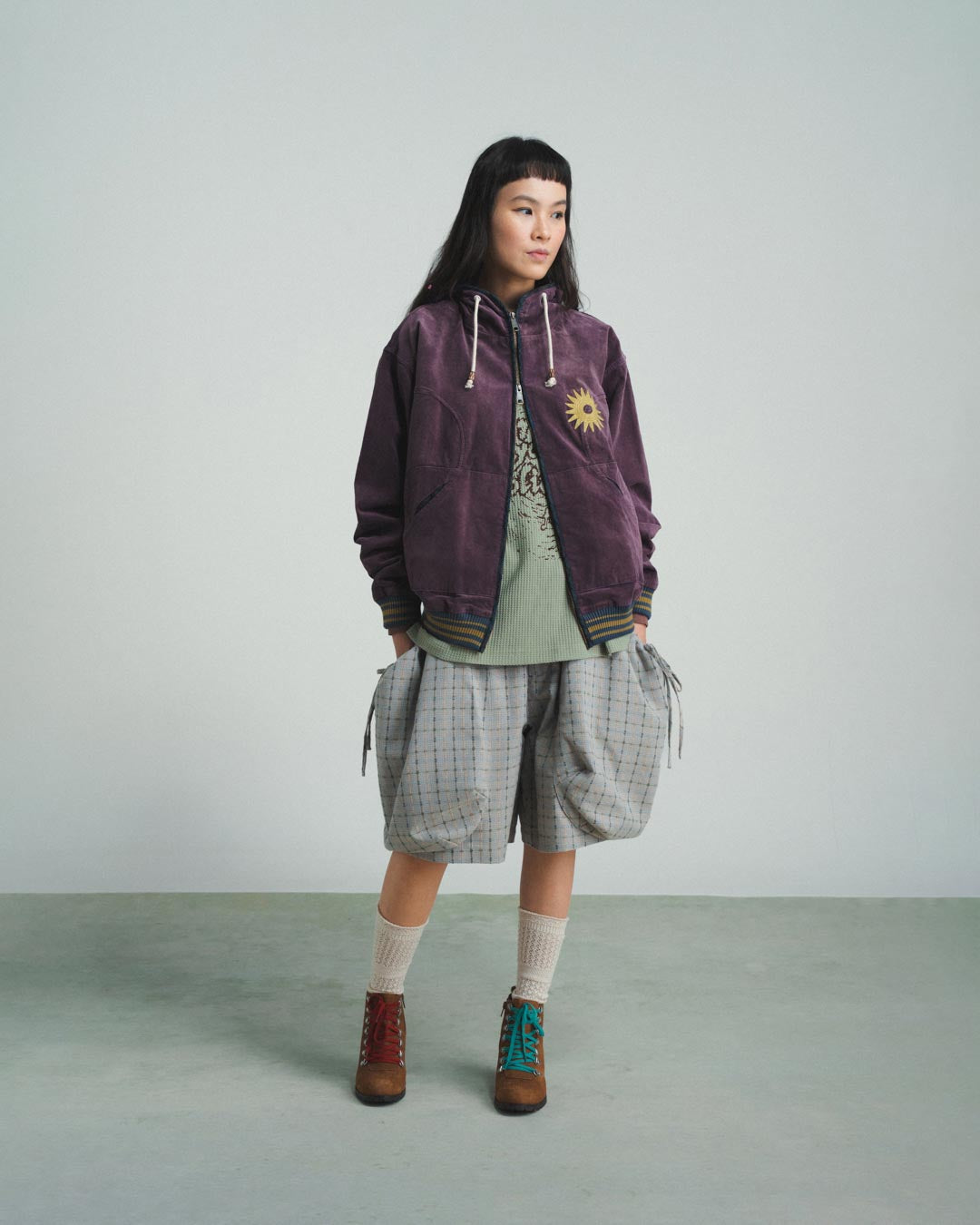 CORDUROY HOODED ZIP JACKET