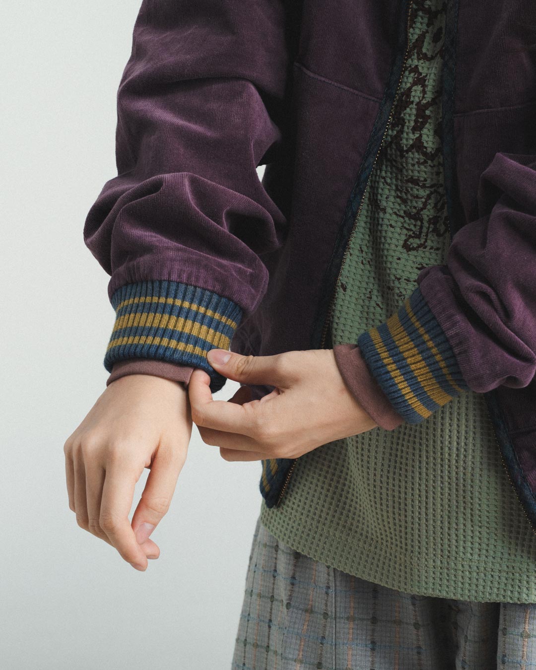 CORDUROY HOODED ZIP JACKET