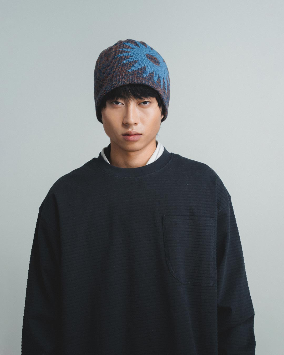 TEXTURED STRIPED L/S TEE
