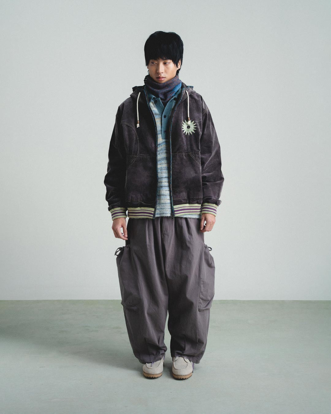 CORDUROY HOODED ZIP JACKET