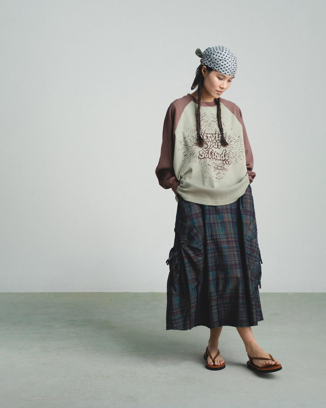 SERVICE YOUR SOLITUDE L/S WAFFLE TEE