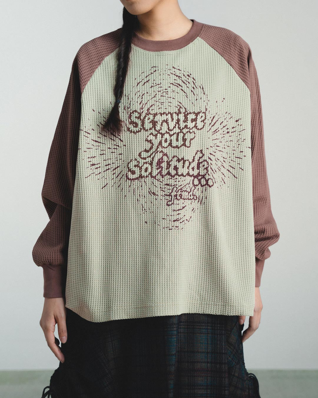 SERVICE YOUR SOLITUDE L/S WAFFLE TEE