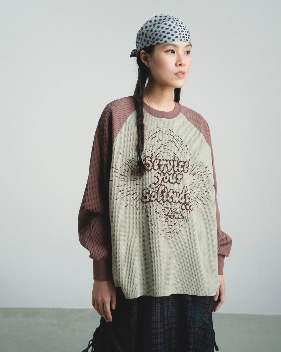 SERVICE YOUR SOLITUDE L/S WAFFLE TEE