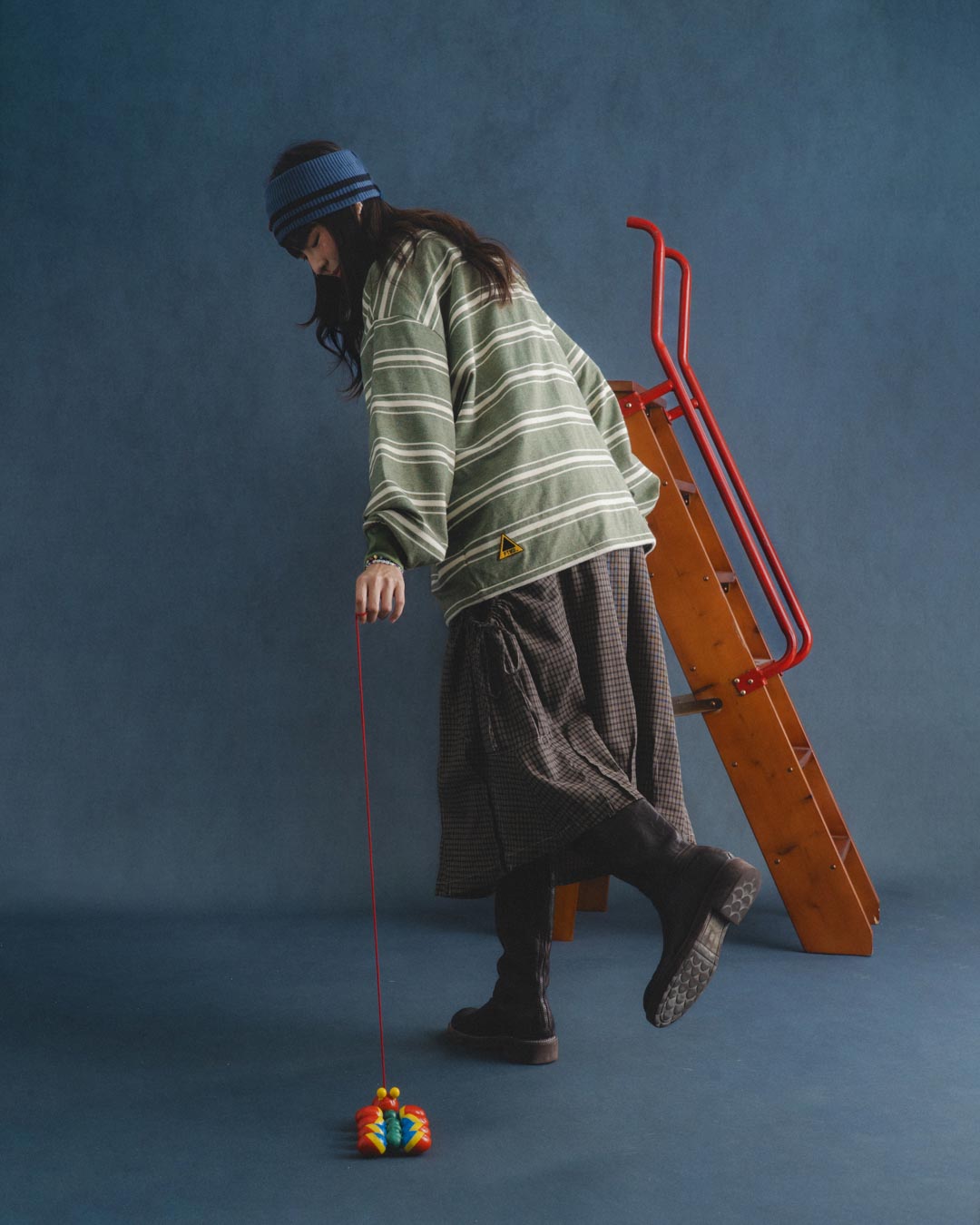 TEXTURED STRIPE L/S TEE