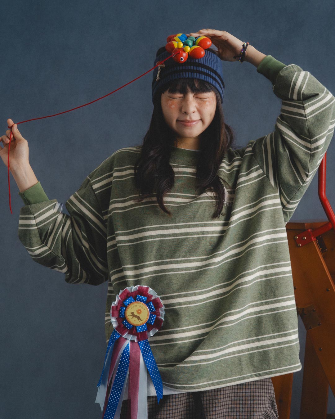 TEXTURED STRIPE L/S TEE