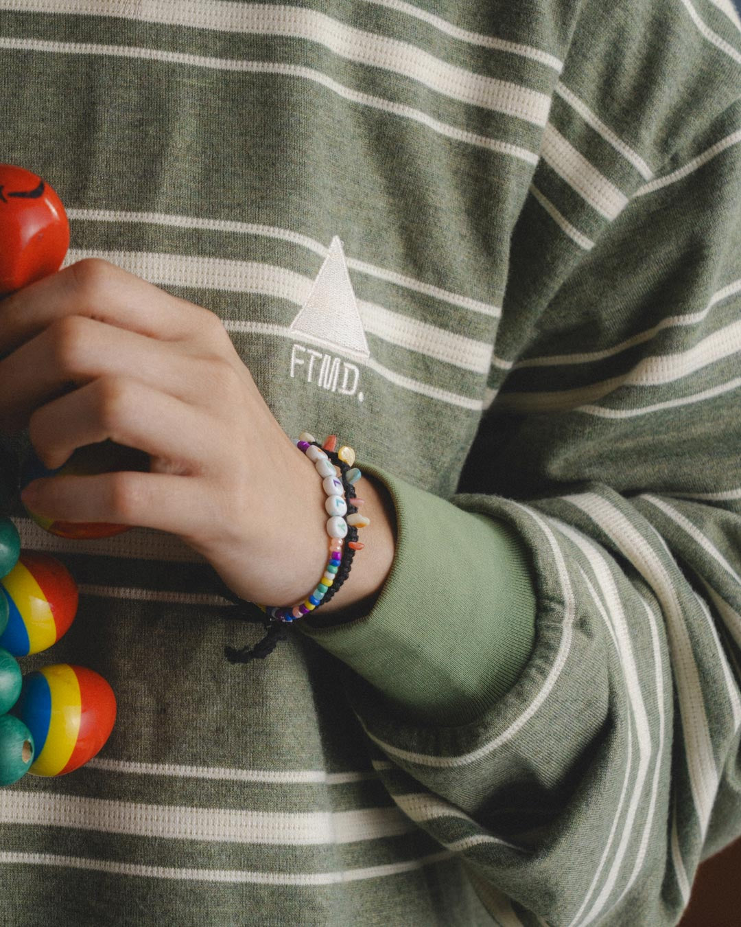 TEXTURED STRIPE L/S TEE