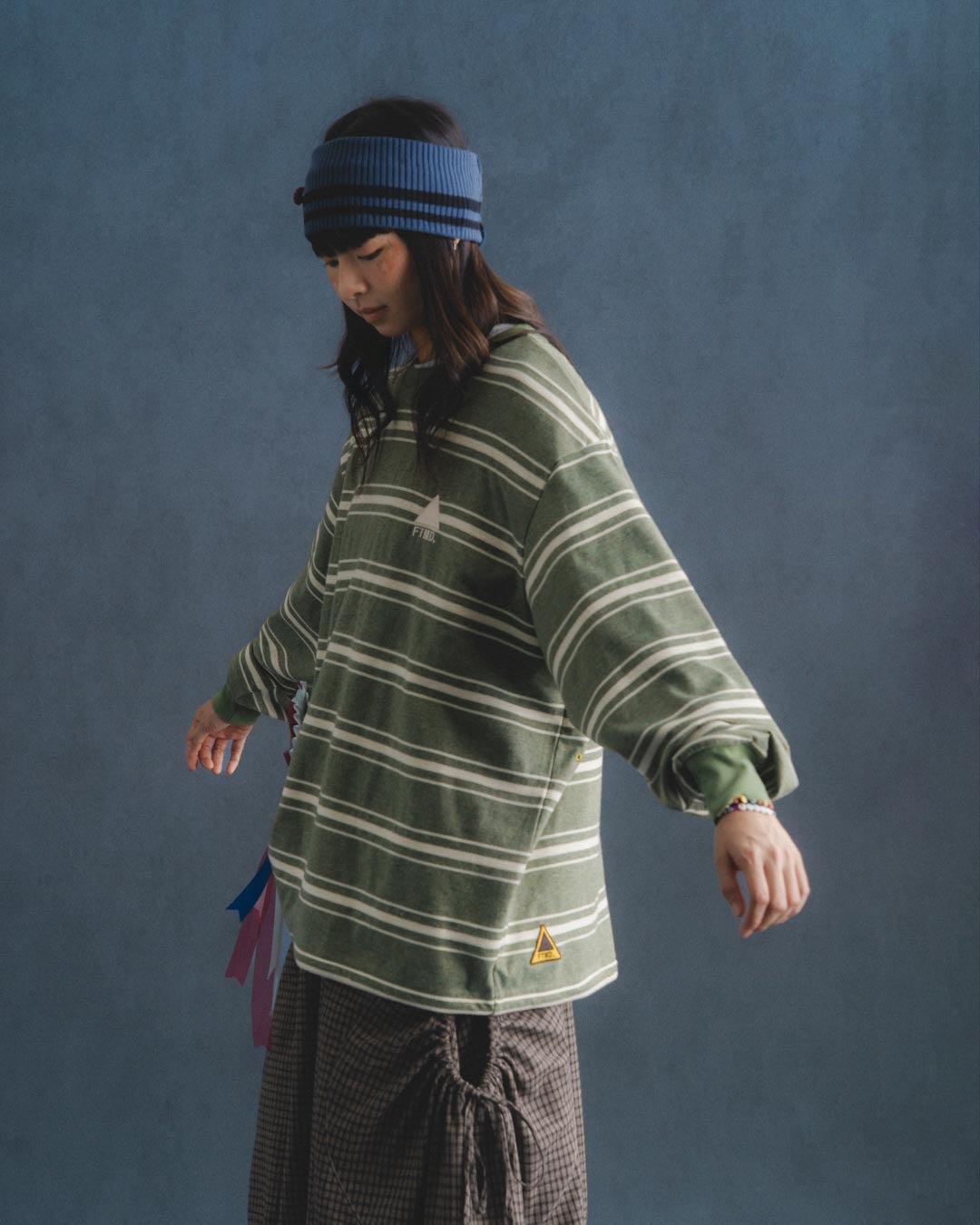 TEXTURED STRIPE L/S TEE