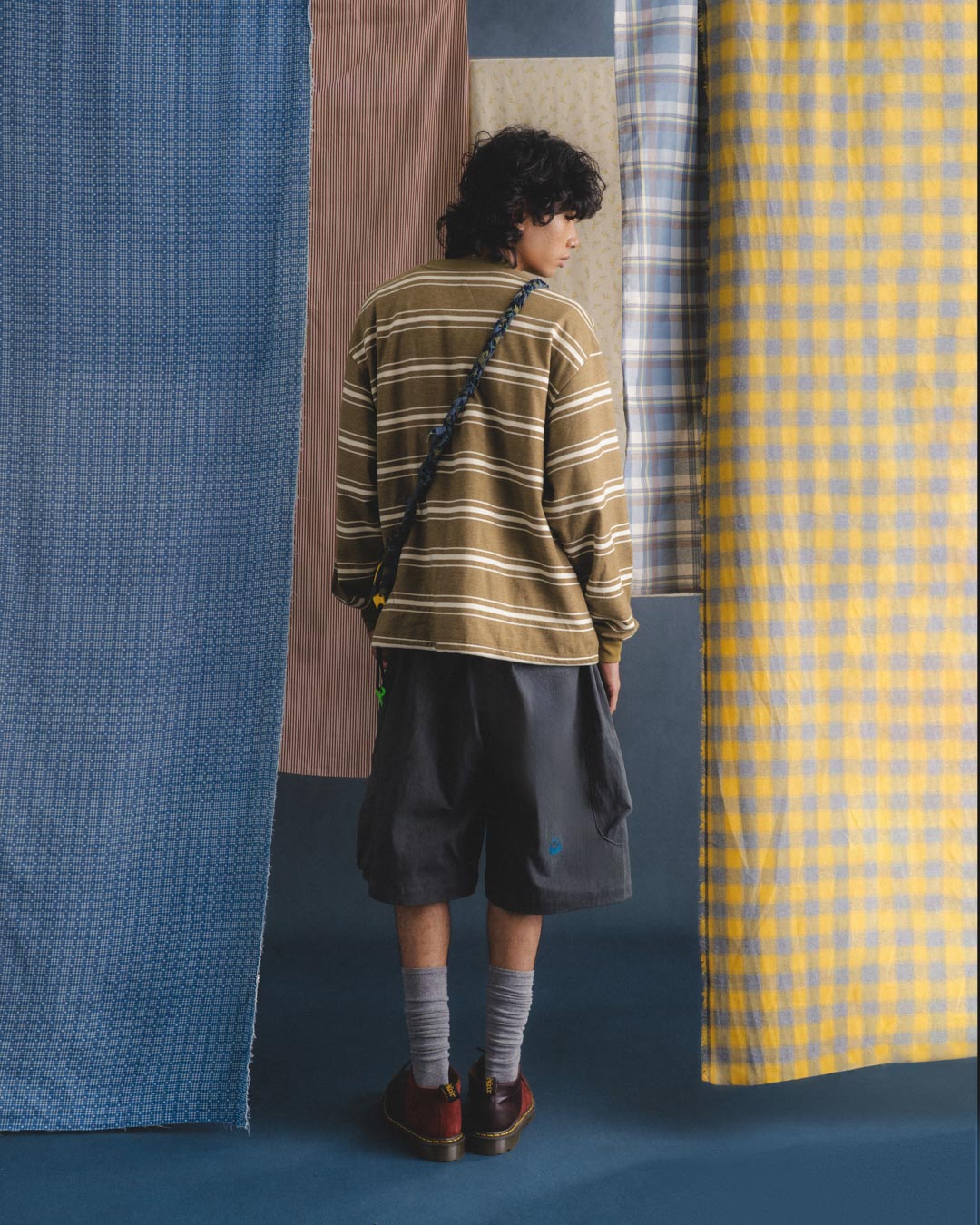 TEXTURED STRIPE L/S TEE