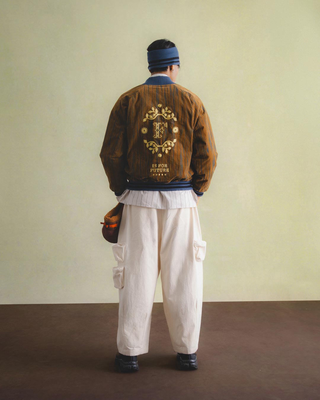 R&R CORDUROY PADDED VARSITY JACKET