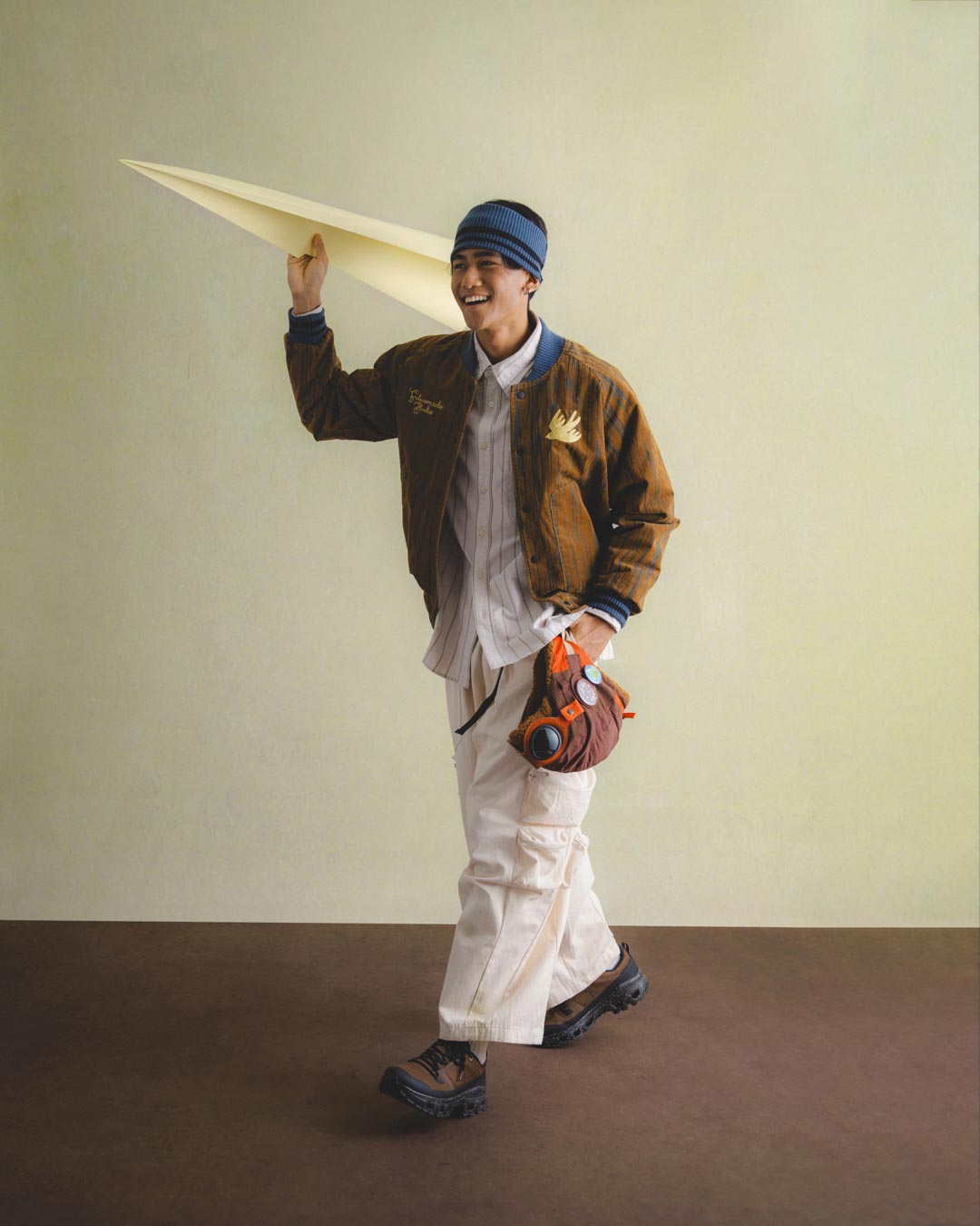 R&R CORDUROY PADDED VARSITY JACKET