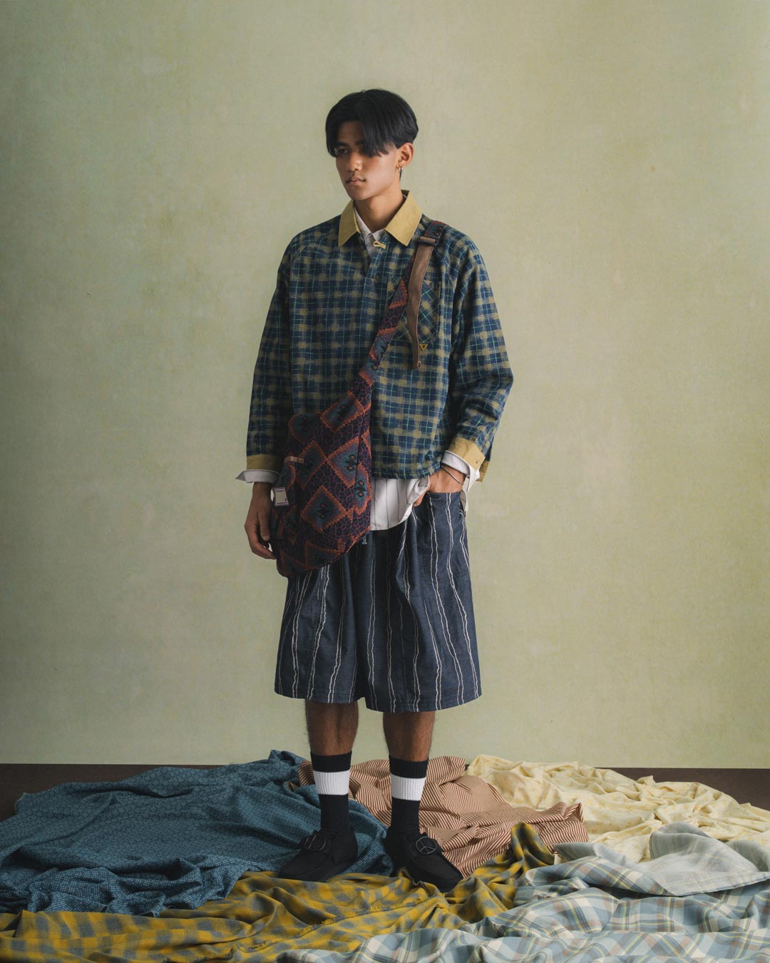 CHEQUERED L/S PULLOVER