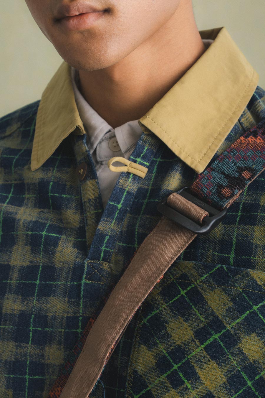 CHEQUERED L/S PULLOVER