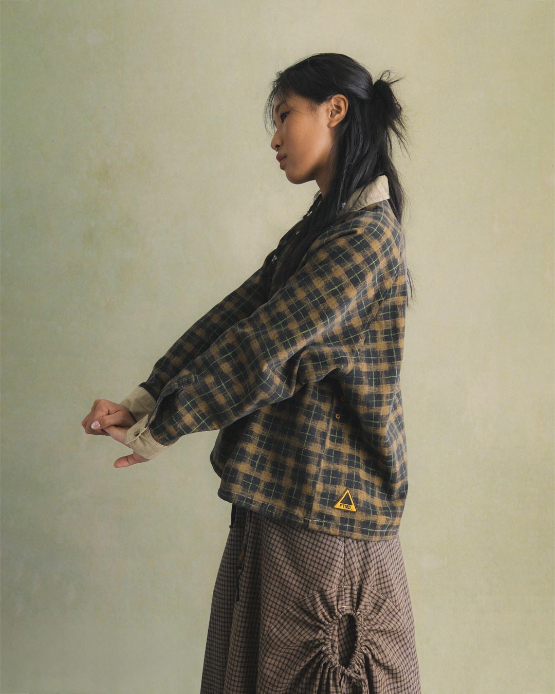 CHEQUERED L/S PULLOVER