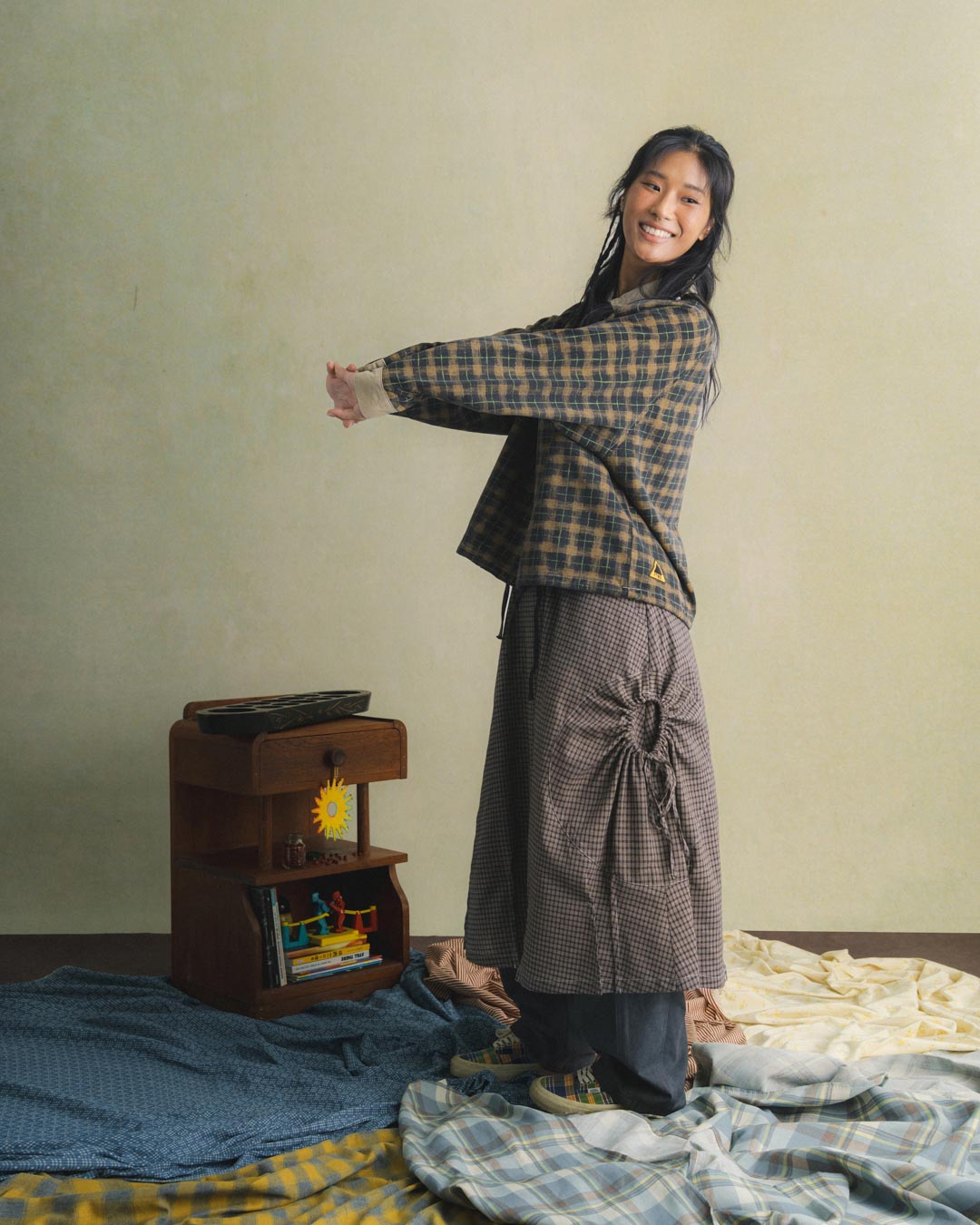 DRAWSTRING POCKET SKIRT