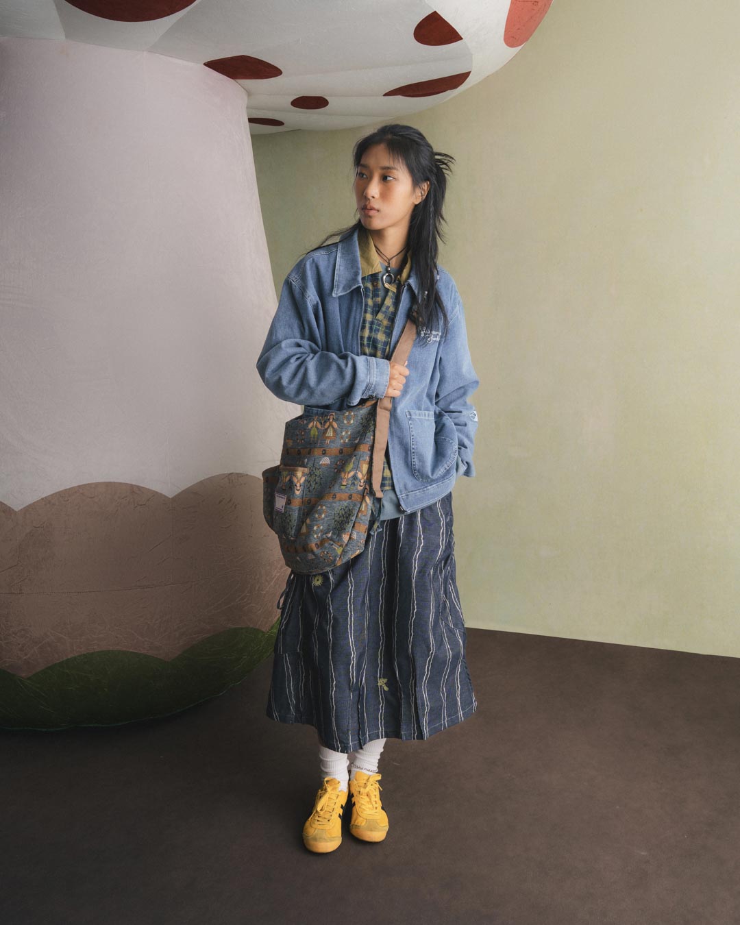 DRAWSTRING POCKET SKIRT