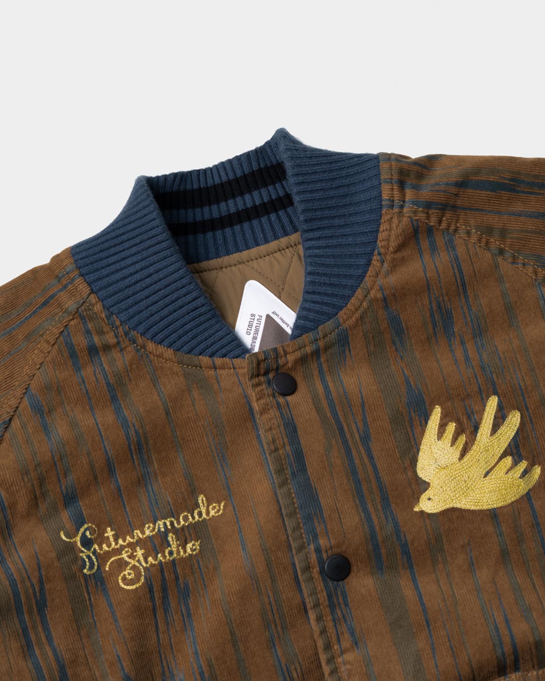 R&R CORDUROY PADDED VARSITY JACKET