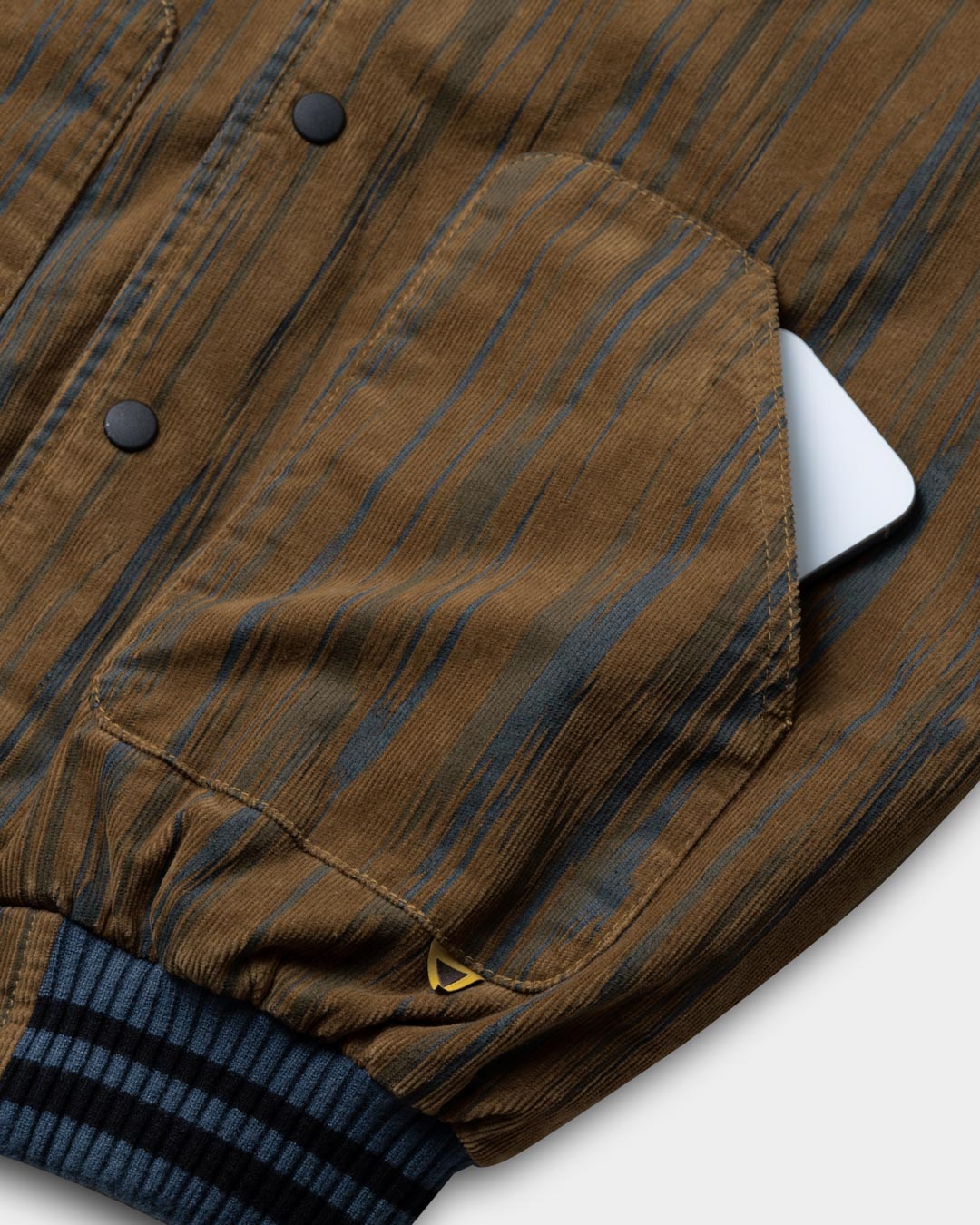 R&R CORDUROY PADDED VARSITY JACKET