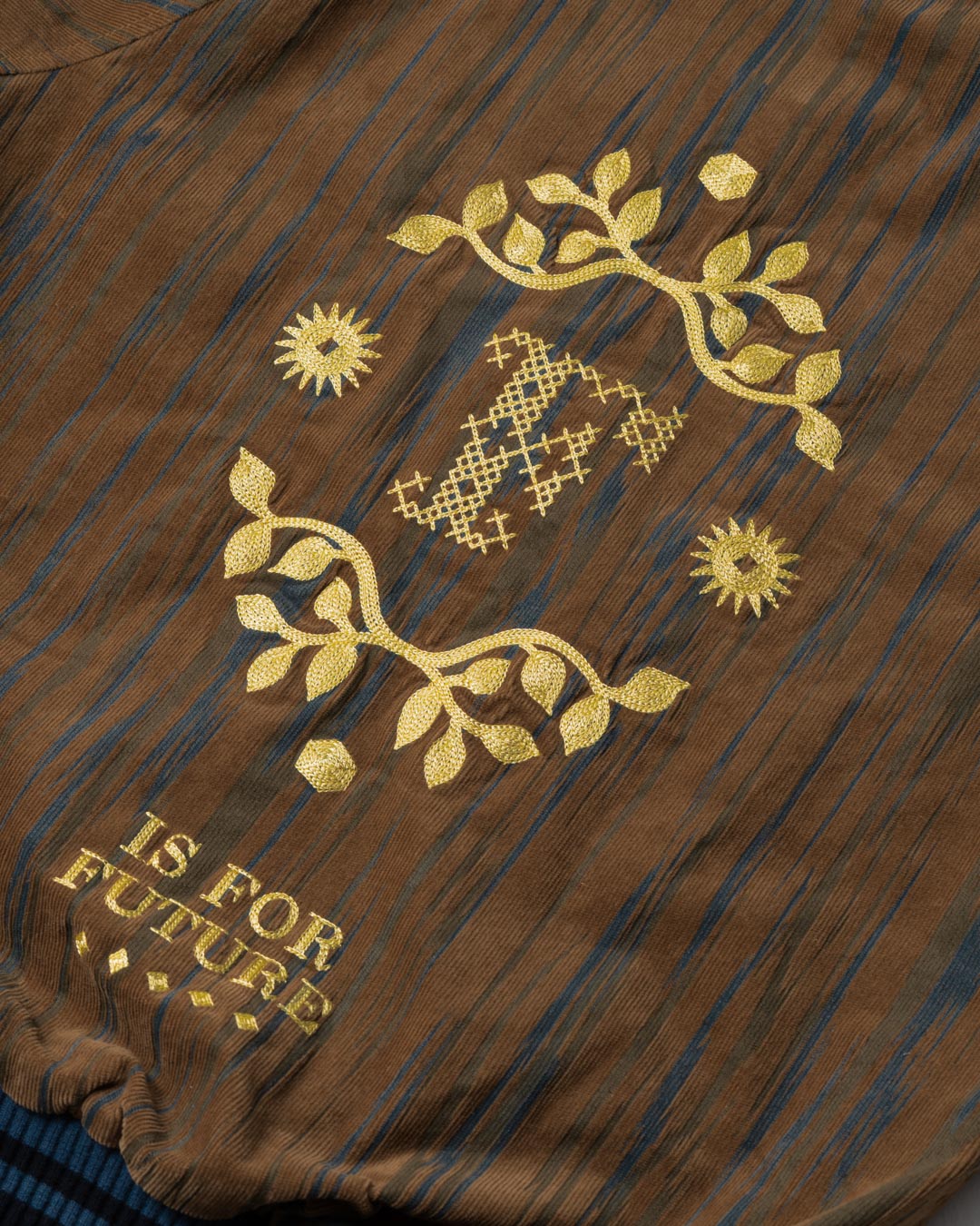 R&R CORDUROY PADDED VARSITY JACKET