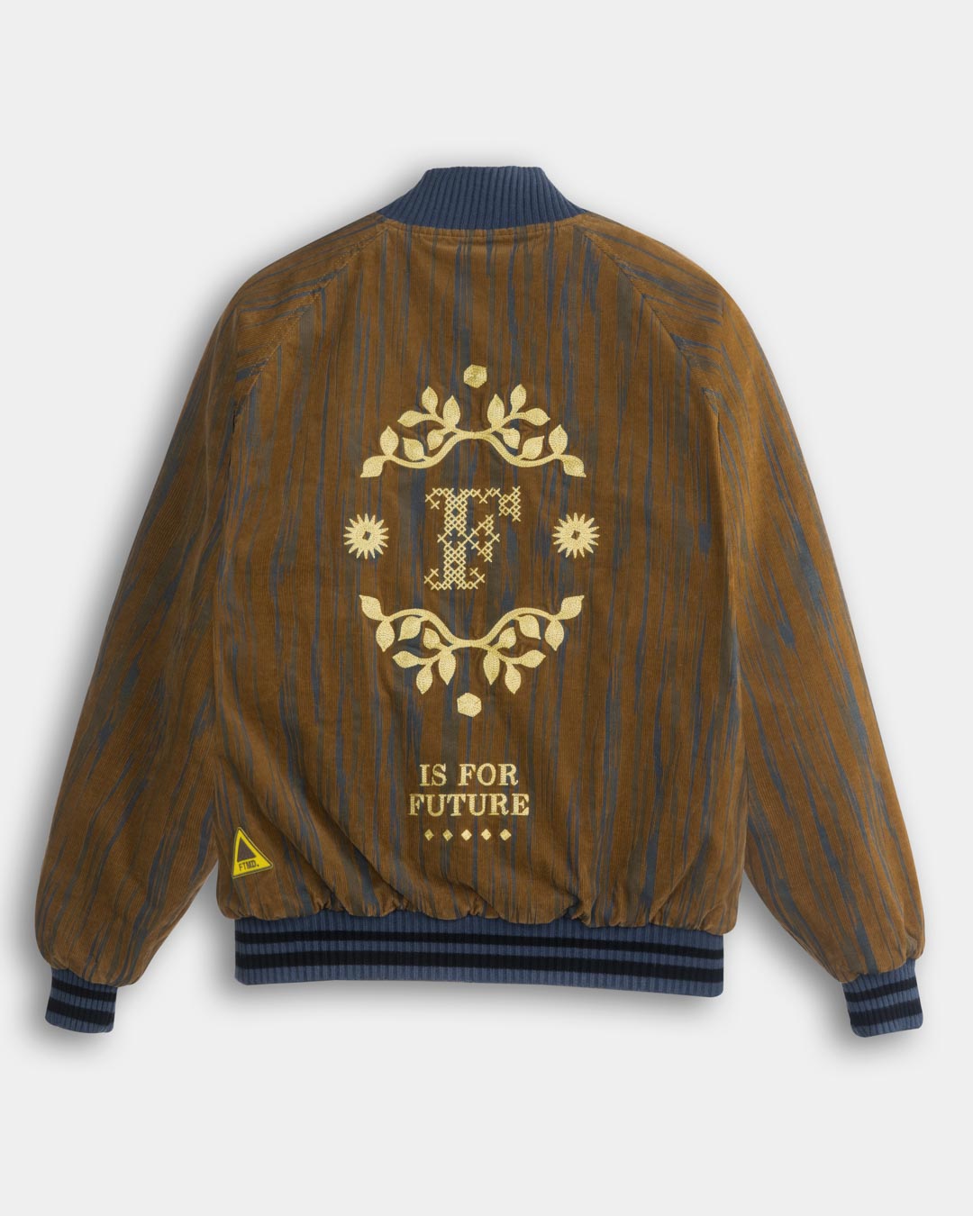 R&R CORDUROY PADDED VARSITY JACKET