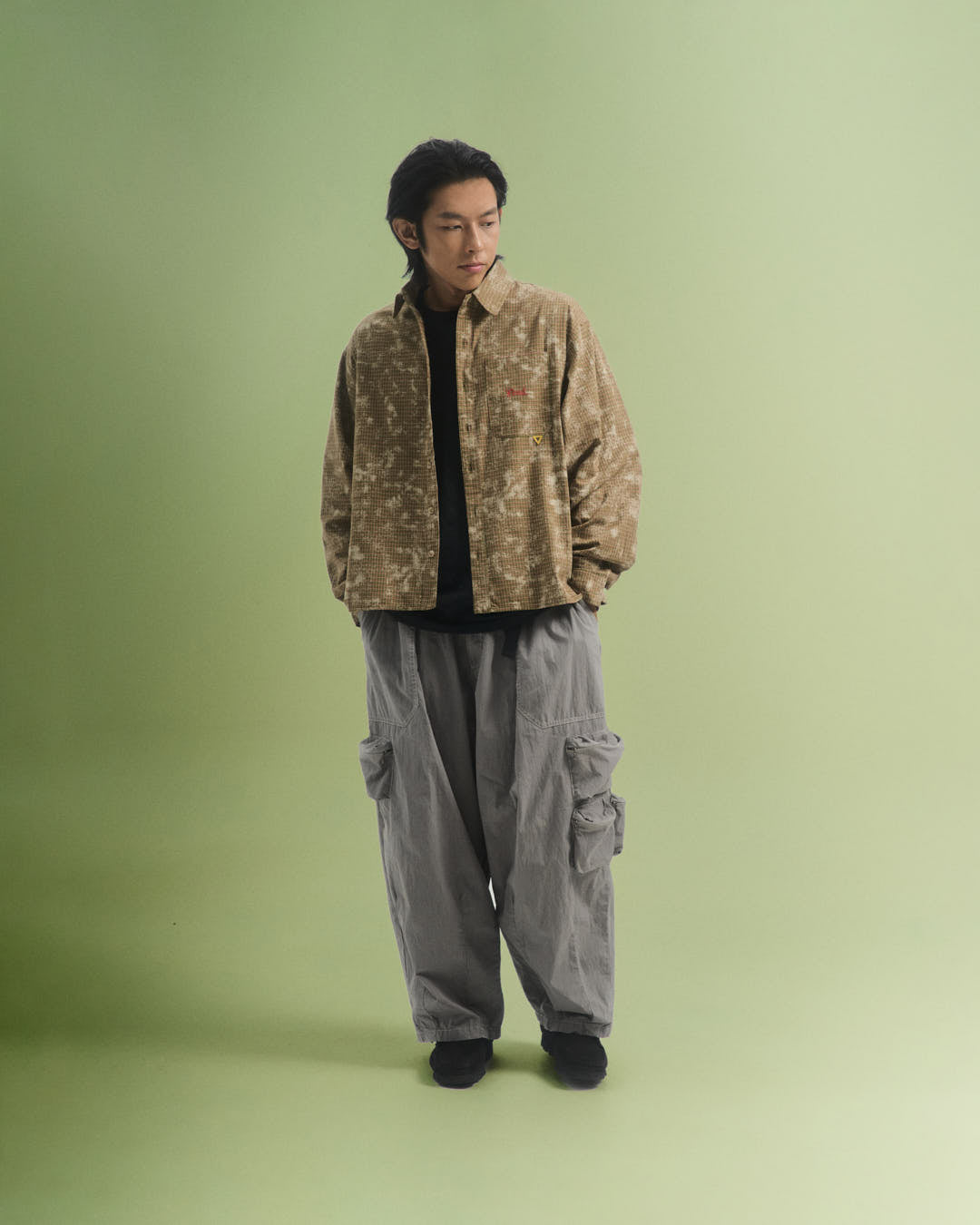 WASHED PLAID L/S SHIRT