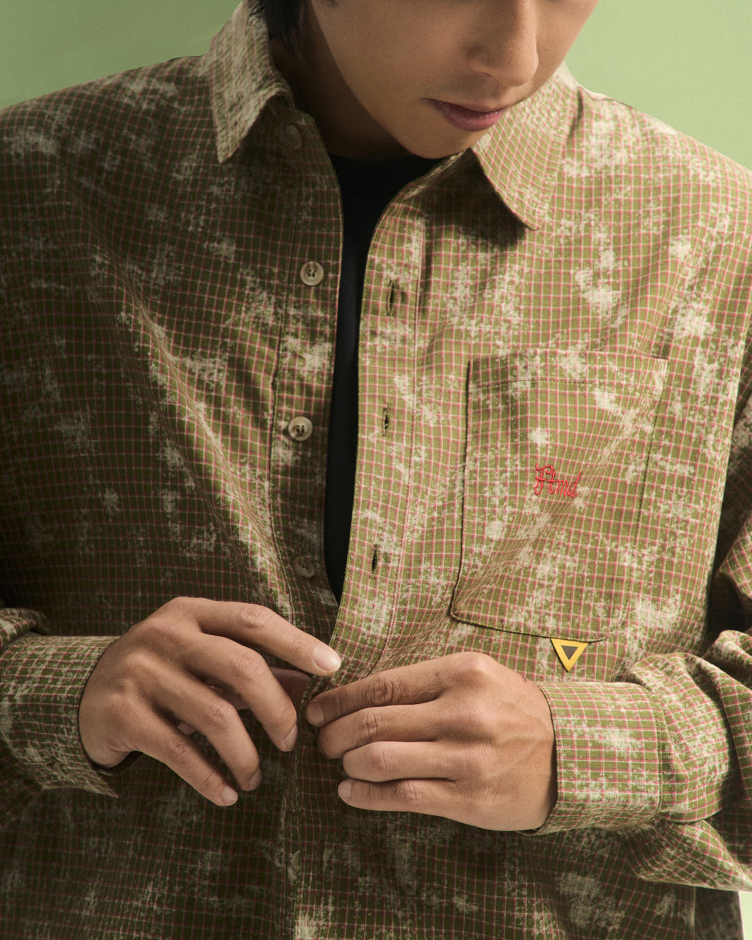 WASHED PLAID L/S SHIRT