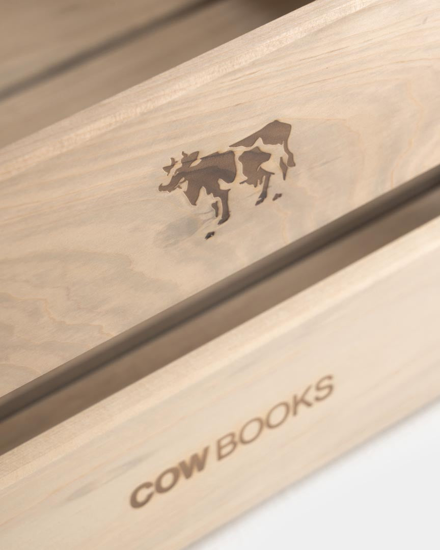 COW BOOKS - WOOD BOX (SMALL)