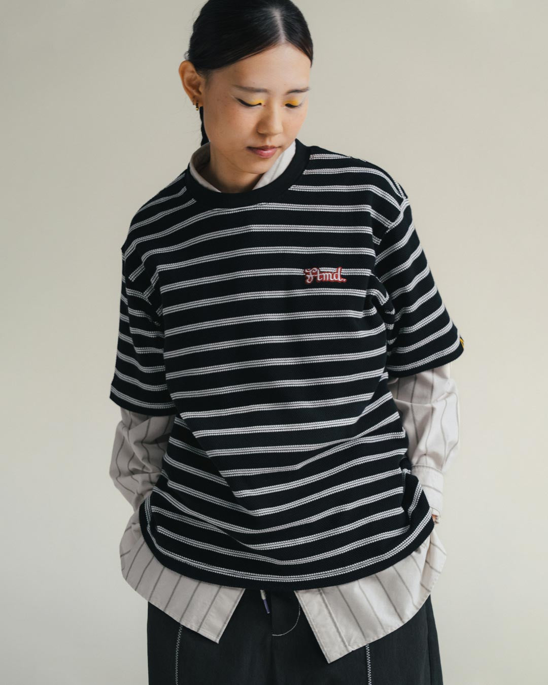 TEXTURED STRIPED TEE